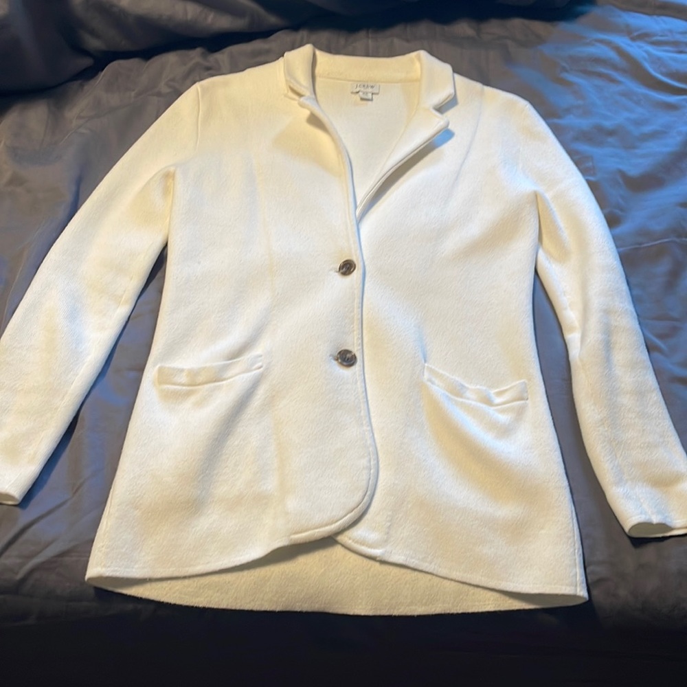 White J.Crew sweater/blazer